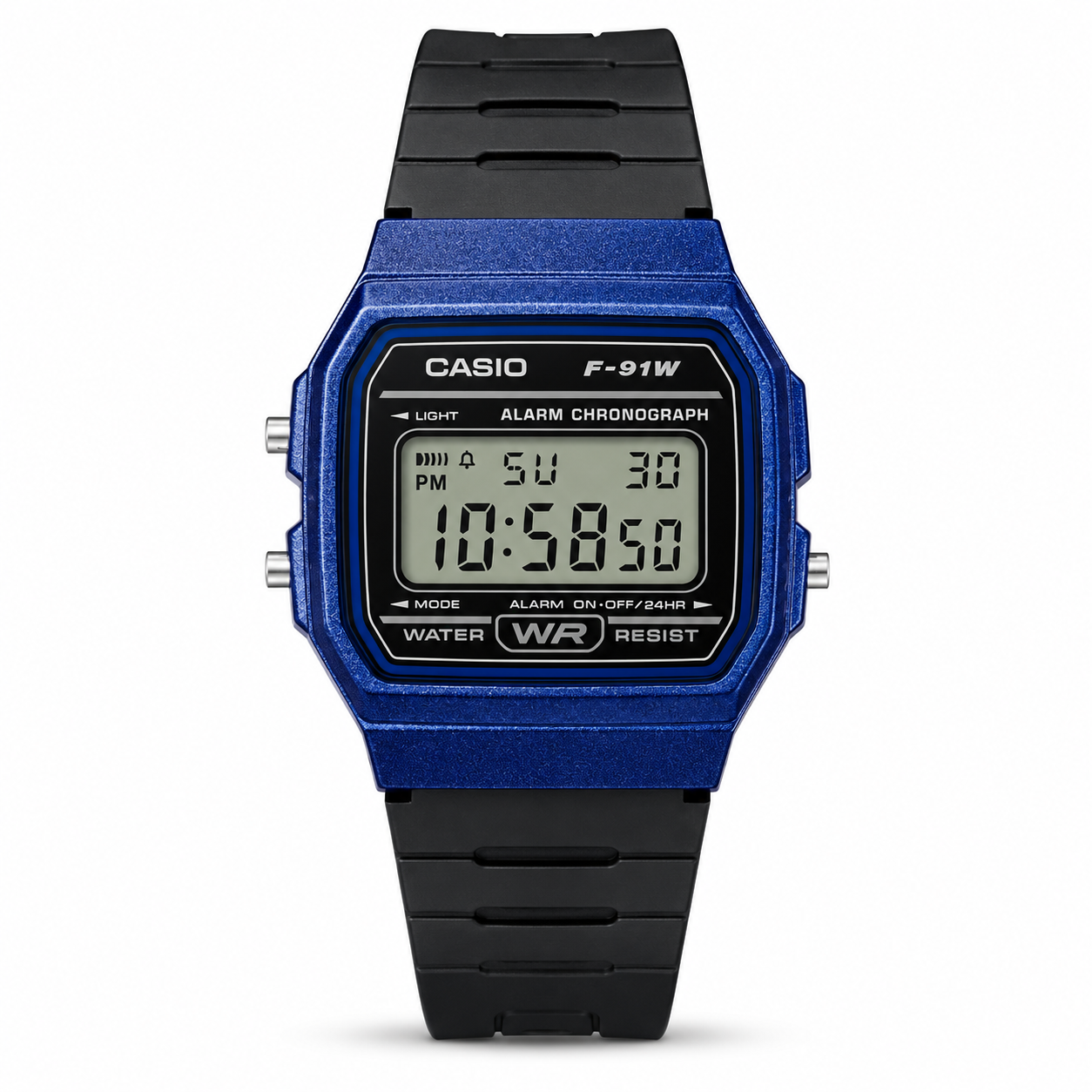 Casio F-91WM-2A Metallic Blue Classic Digital Watch