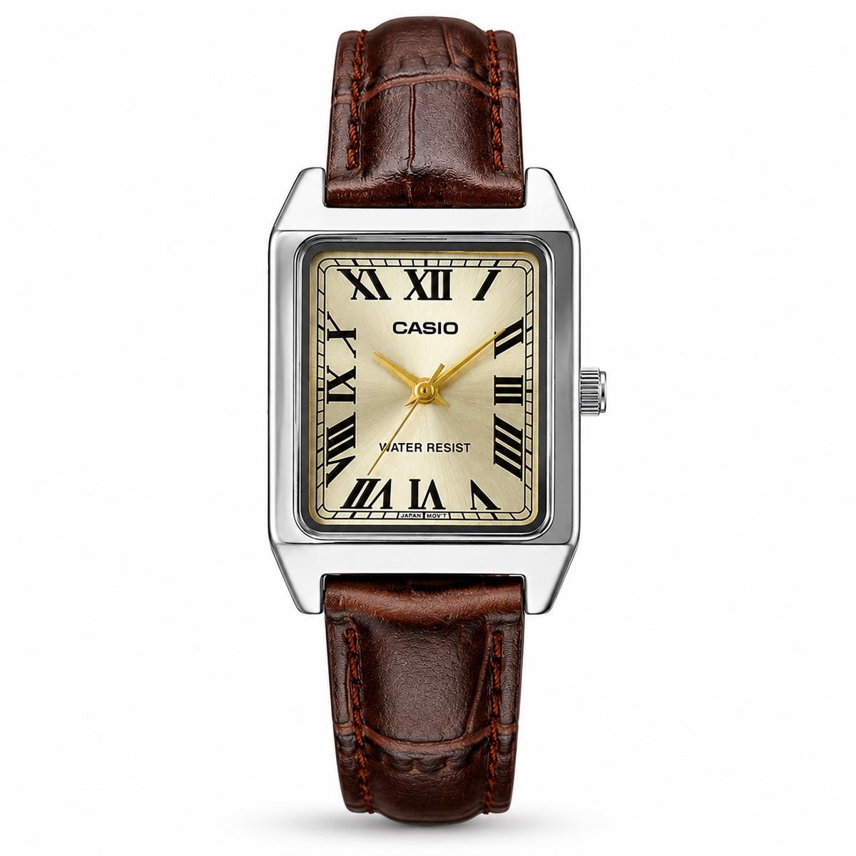 Casio LTP-V007L-9B Women’s Analog Watch – Leather Strap – Gold Dial