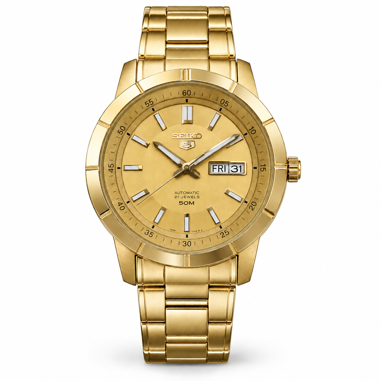 Seiko SNKN62K1 Recraft Series Men’s Automatic Watch - Gold Tone
