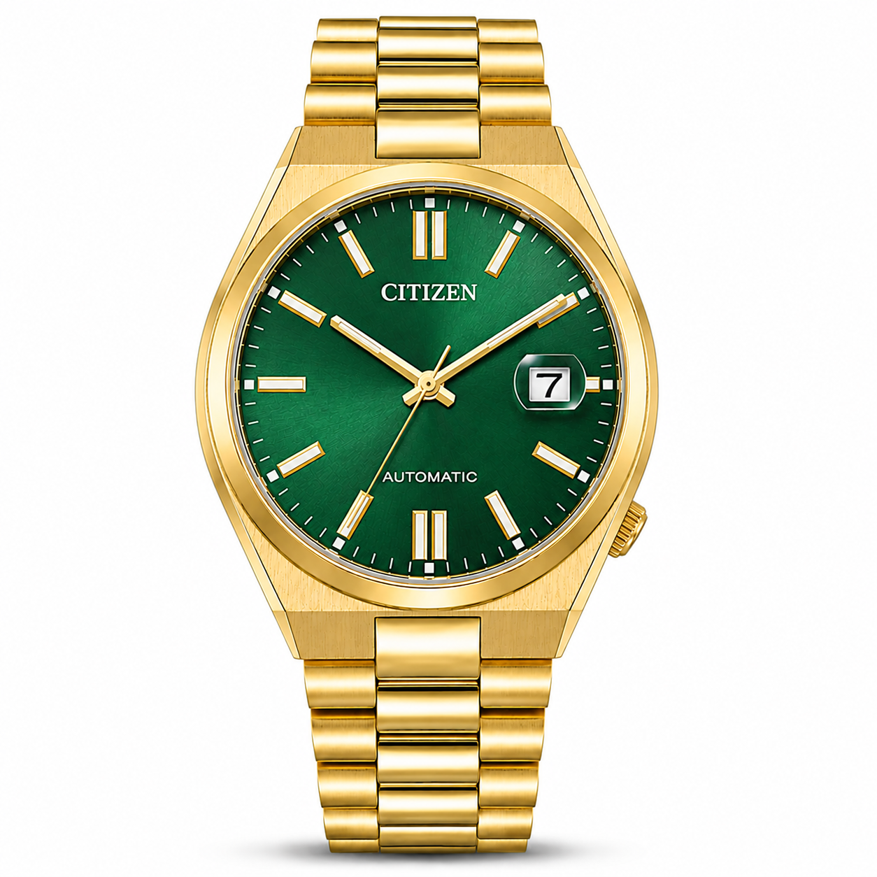 Citizen Tsuyosa NJ0152-51X Automatic Gold-Tone Watch with Green Dial