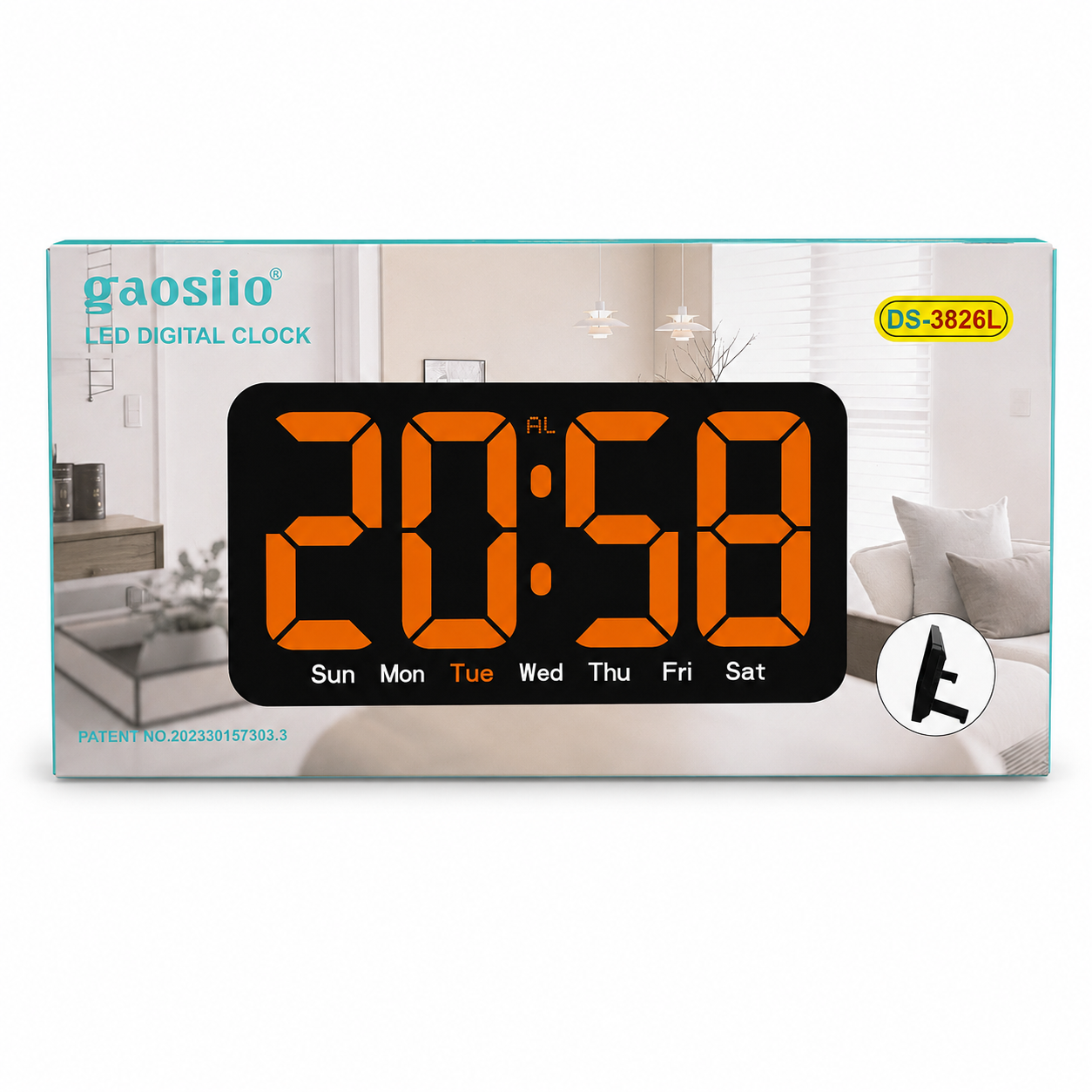 LED Calendar Digital Clock - Wall/Table - Home/Office