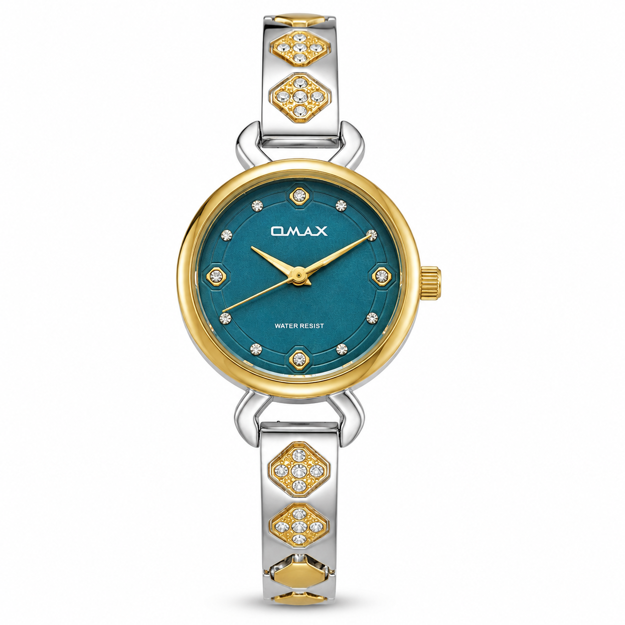OMAX Ladies’ Watch – Teal & Gold