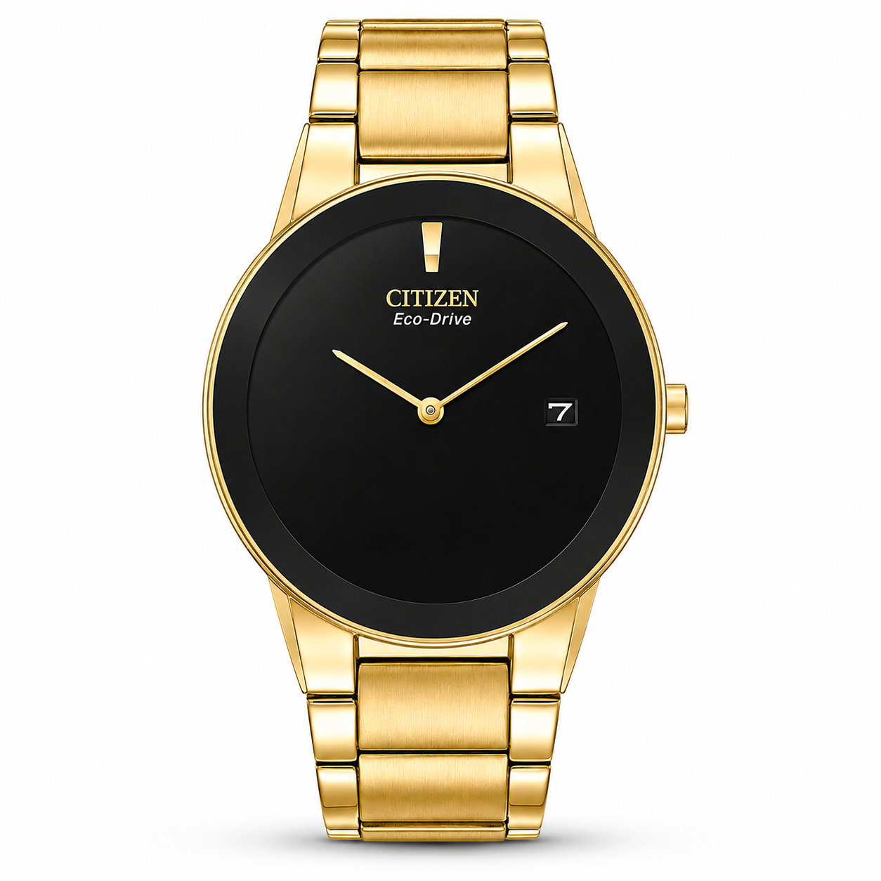 Citizen Eco-Drive Axiom AU1062-56E Gold Watch - Black Dial Men's