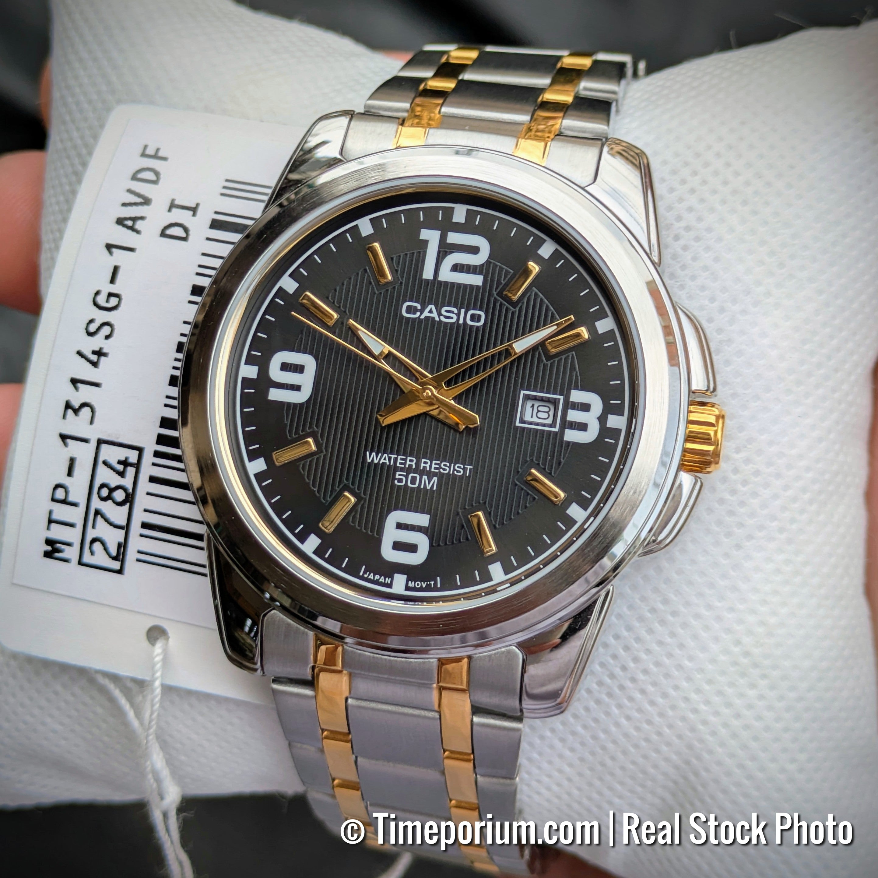 Casio MTP-1314SG-1A: Men’s Two-Tone Business Casual Analog Watch - Black & Gold Accents