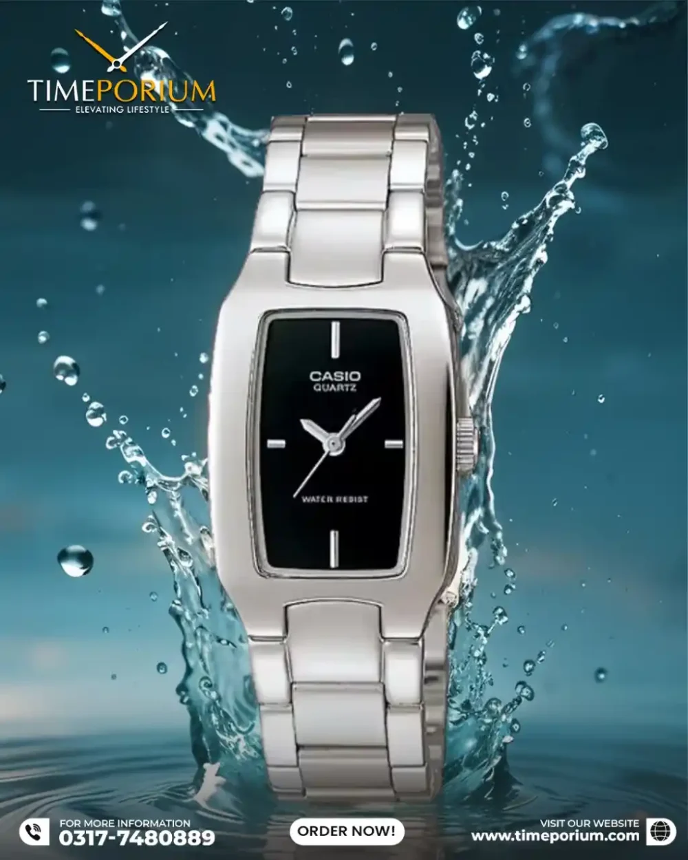 Casio LTP-1165A-1C2 Metal Band Watch for Women