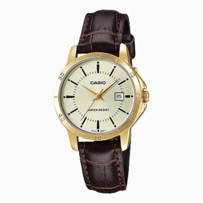 Casio LTP-V004GL-9A Leather Band Watch for Women