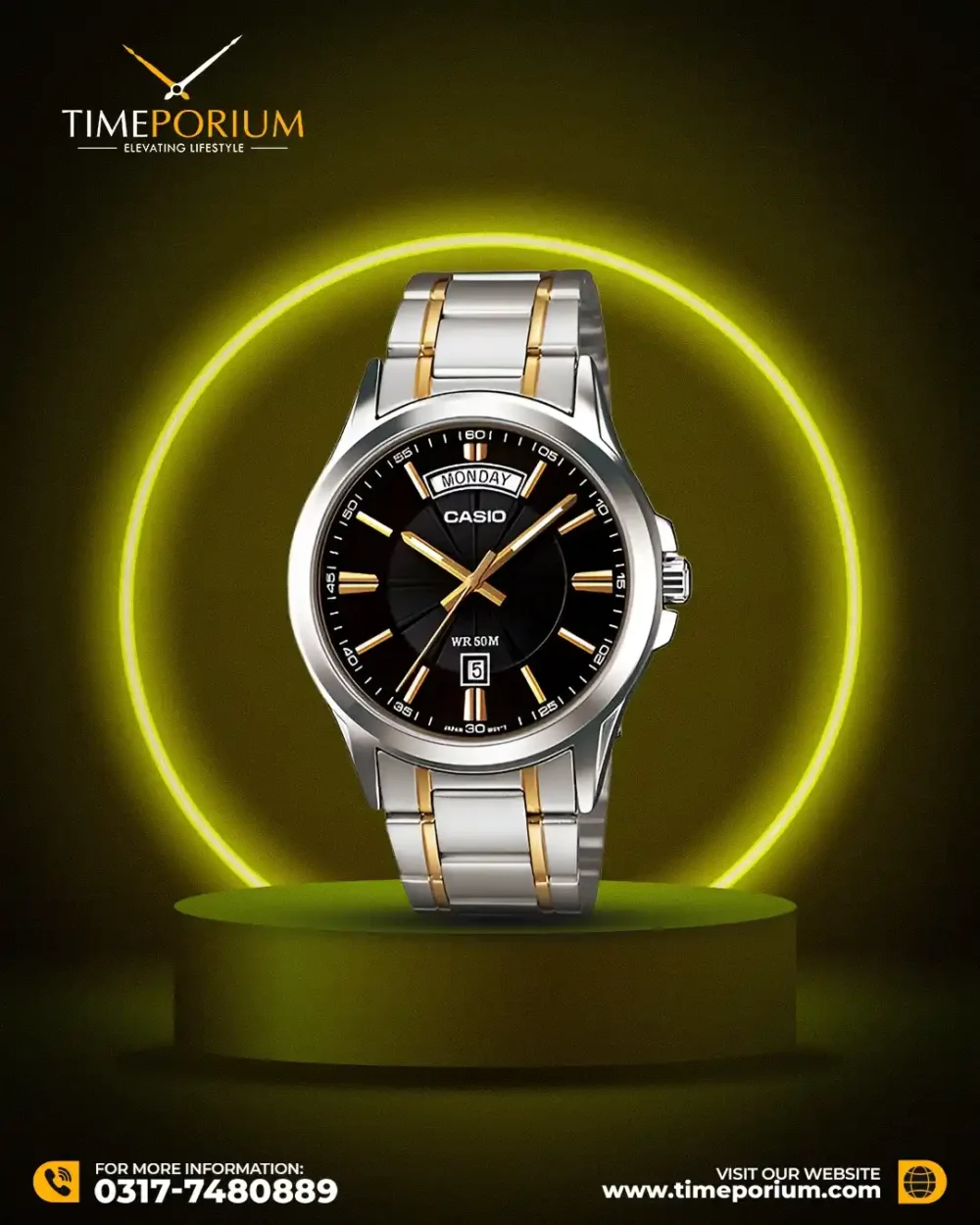 Casio MTP-1381G-1A Men Day-Date Watch