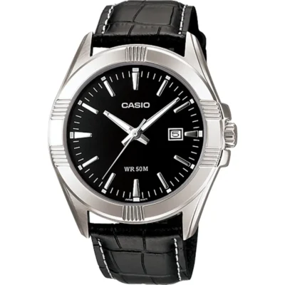 Casio MTP-1308L-1A Men Leather Band Watch