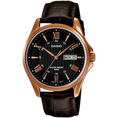 Casio MTP-1384L-1A Men Leather Band Watch