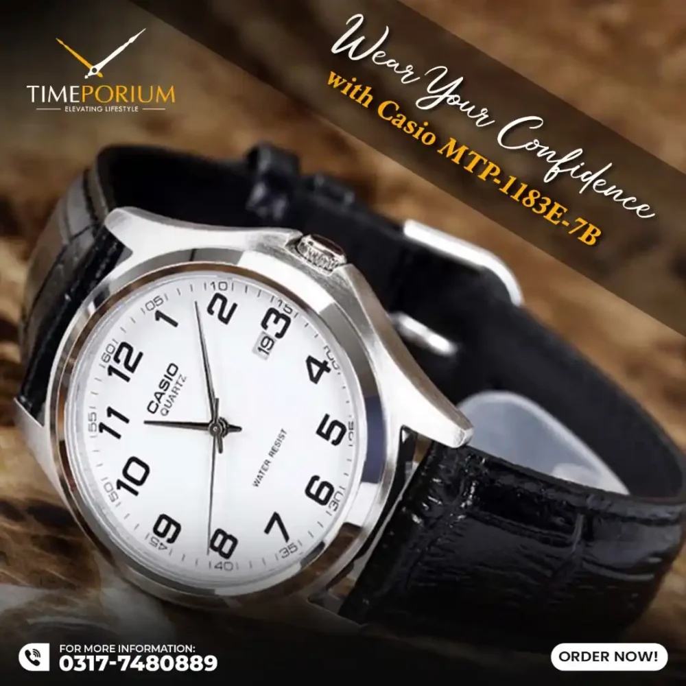 Casio MTP-1183E-7B Men Leather Band Watch