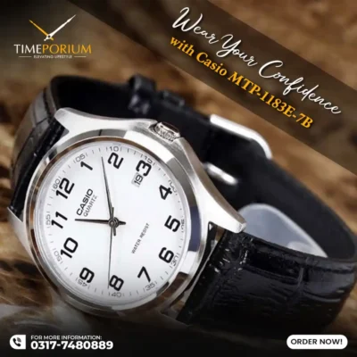Casio MTP-1183E-7B Men Leather Band Watch