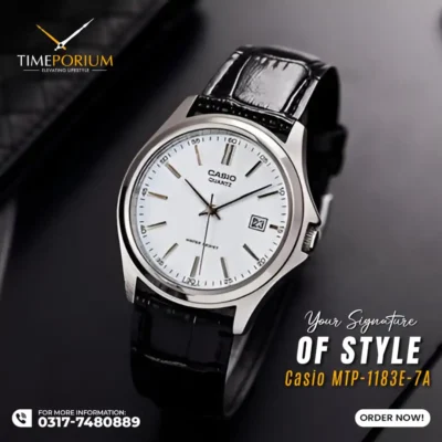 Casio MTP-1183E-7A Men Leather Band Watch