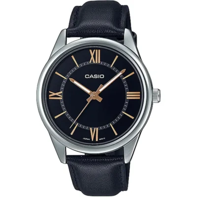 Casio MTP-V005L-1B5 Men Leather Band Watch