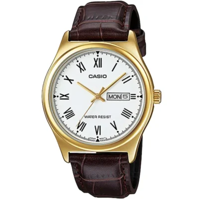 Casio MTP-V006GL-7B Men Leather Band Watch