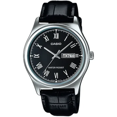 Casio MTP-V006L-1B Men Leather Band Watch