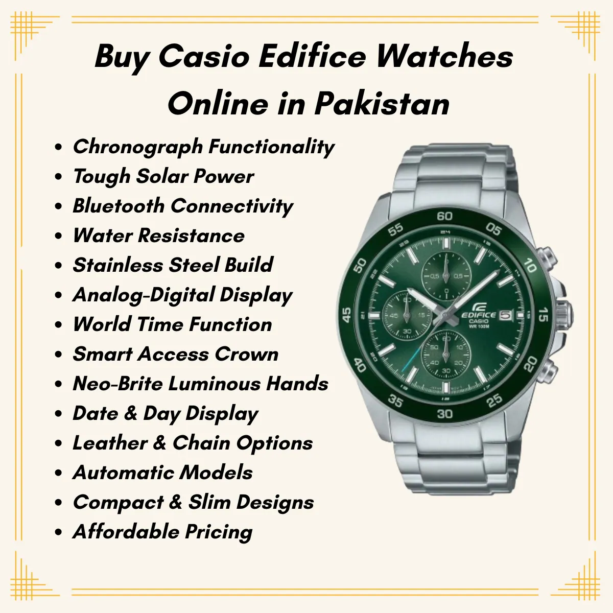 buy casio edifice watches online in pakistan