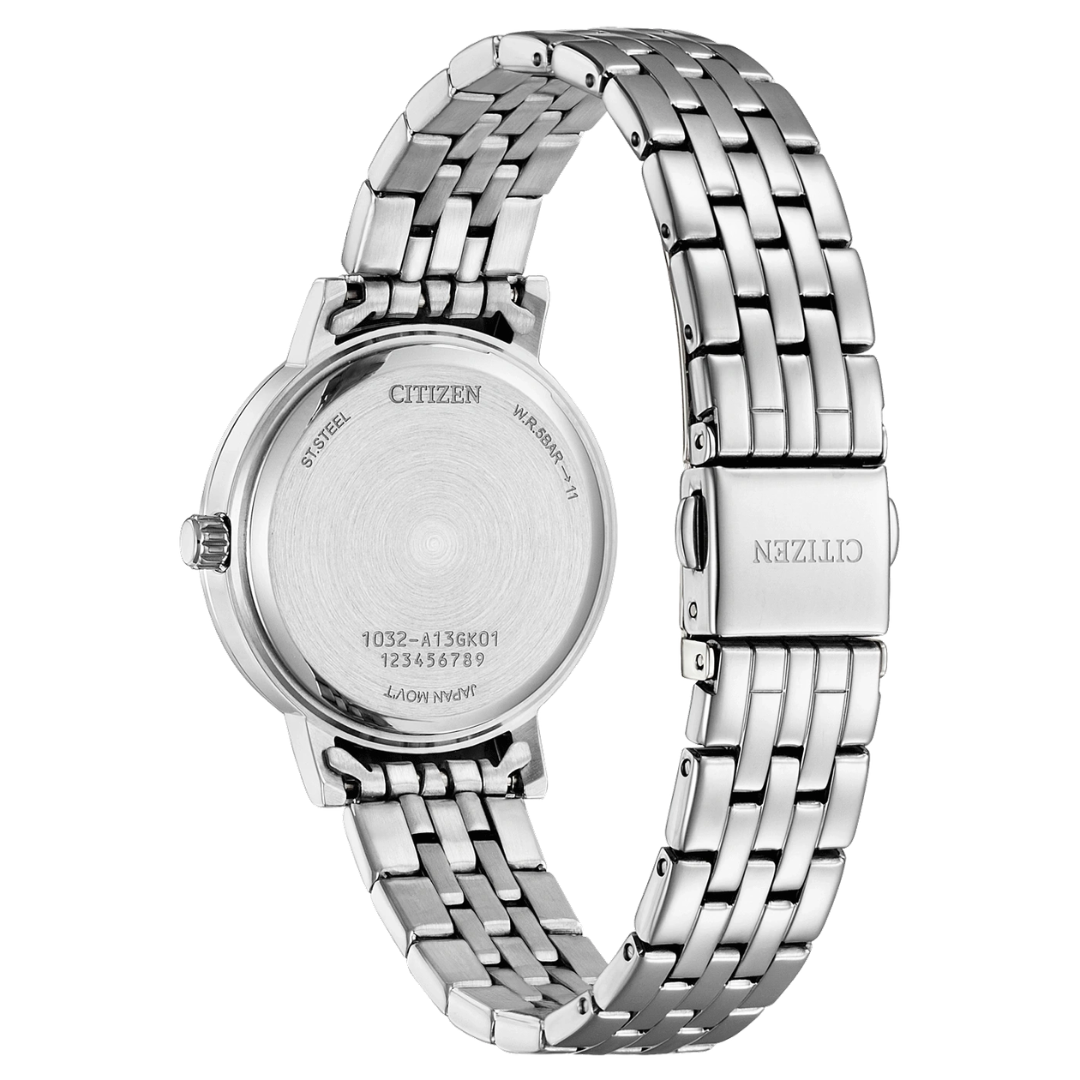 Citizen EL3100-55W Women’s Quartz Watch – Pink Dial with Diamonds – Stainless Steel - Image 2