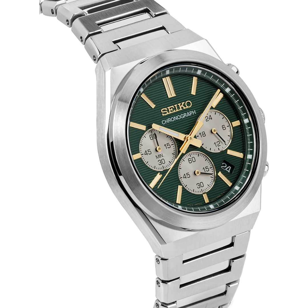 Seiko SSB461P1 Essentials Chronograph | Luxury Racing Green Dial | Gold Accents | 100M WR - Image 2