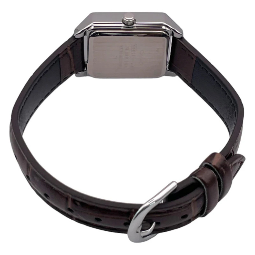Casio LTP-V007L-7B2 Women’s Analog Watch – Leather Strap – Classic Silver Dial - Image 3