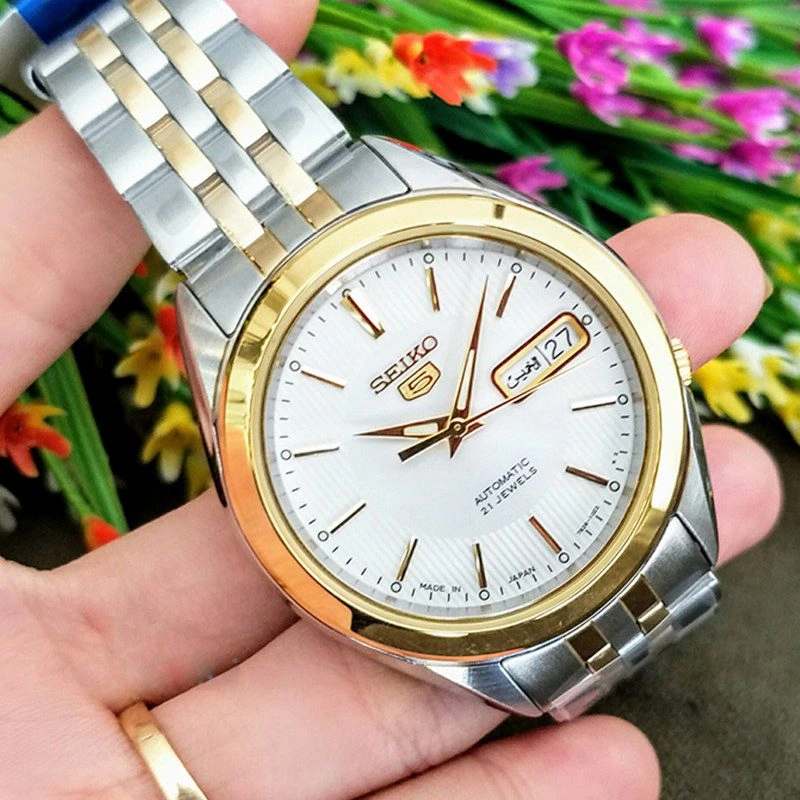 Seiko 5 Automatic White Dial Watch For Men's SNKL24J1
