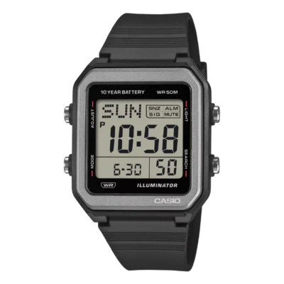 Casio W-221H-1A Digital Watch World Time 10 Year Battery